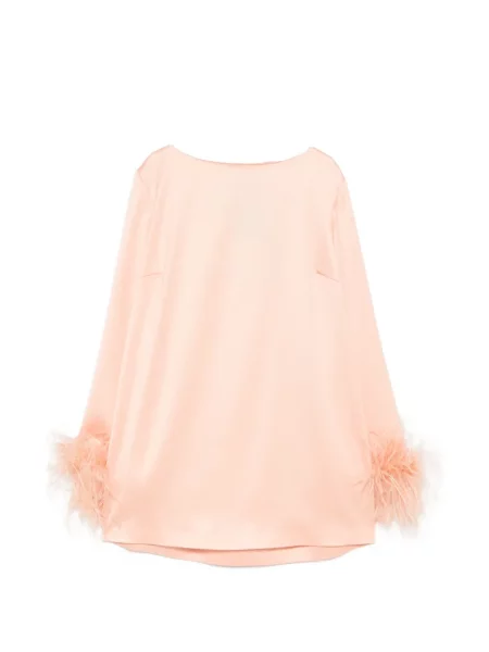 Top Twinset cu pene roz