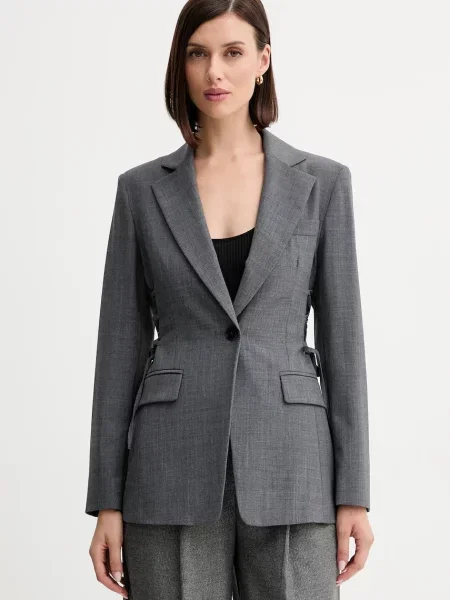 Marella sacou din lână un singur rând de uni gri