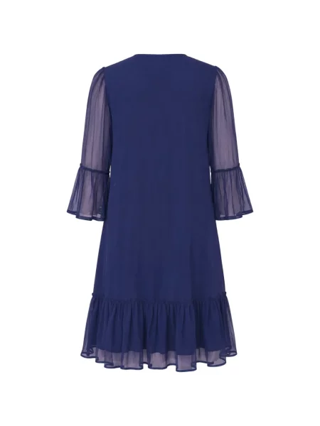 Rochie midi Nissa de mătase albastru