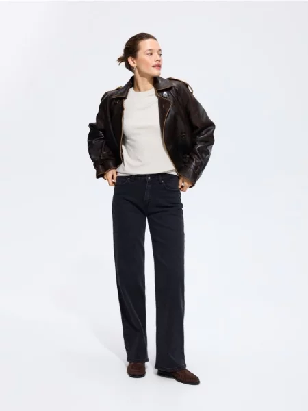 Reserved Blugi straight comfort negru