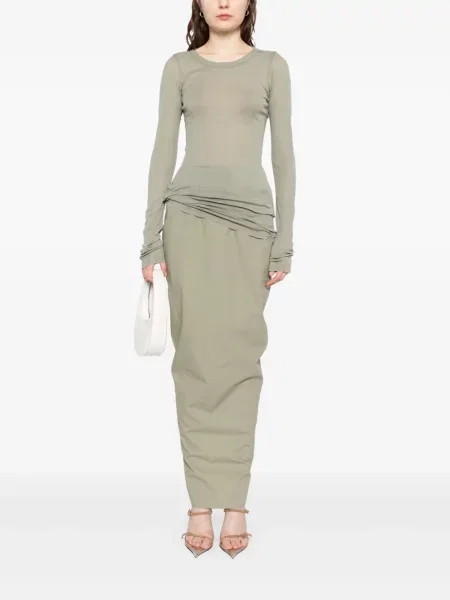 Fusta maxi Rick Owens lungă verde