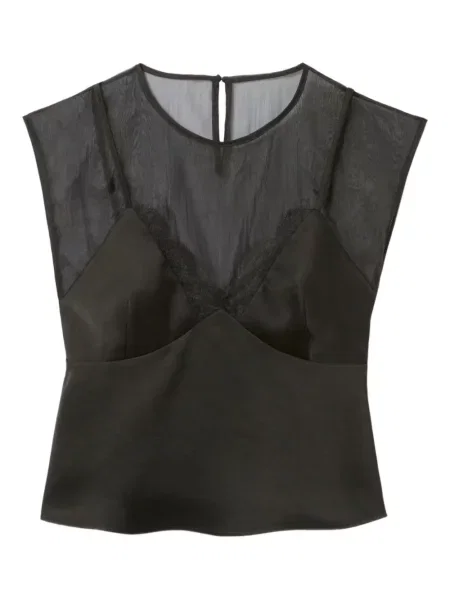 Top Claudie Pierlot din satin negru