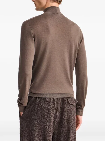Pulover Giorgio Armani cu broderie maro