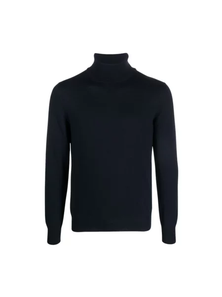 Sweter z golfem Tagliatore wełniany do golfa czarny