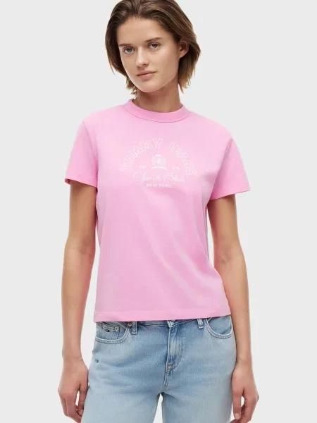 Футболка Tommy Jeans рожева