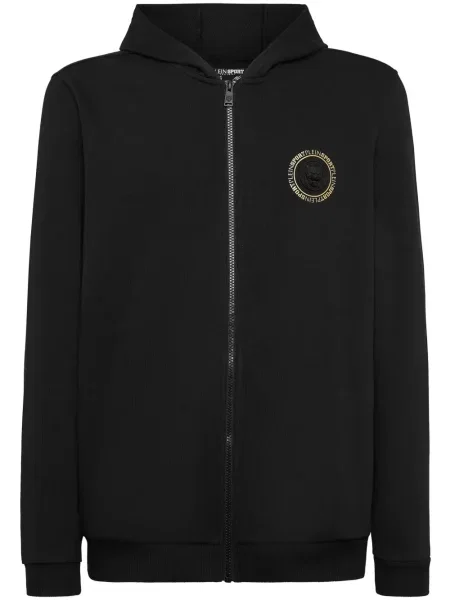 Суичър с качулка Plein Sport с тигров принт черно