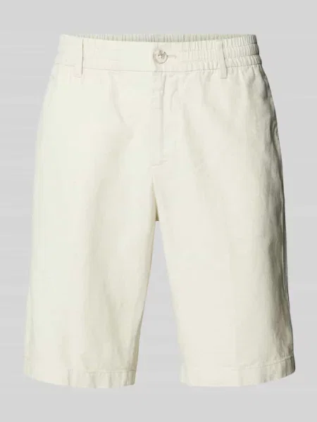 Szorty lniane o kroju regular fit z kieszenią z tyłu Tom Tailor Denim