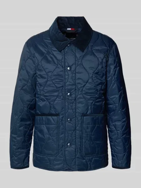 Kurtka pikowana o kroju regular fit ze sztruksowym kołnierzem Tommy Hilfiger