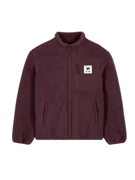 Surf Monkey Jachetă fleece vin roșu