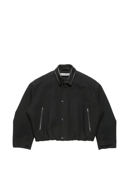 Gulerat geanta de piele Acne Studios negru
