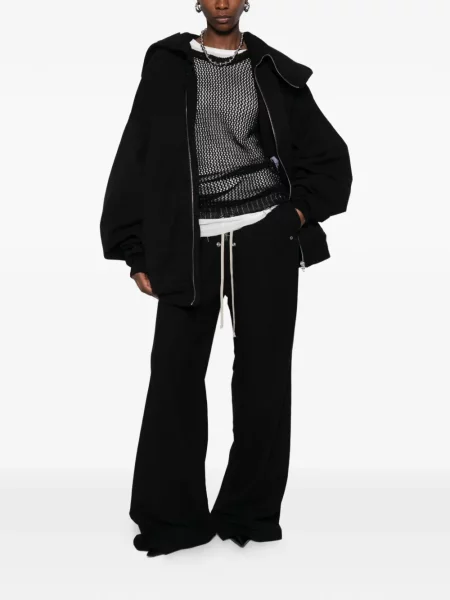 Geacă Rick Owens Drkshdw cu glugă asimetrică negru