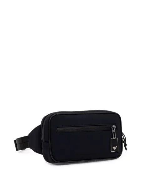 Curea Emporio Armani cu autograf albastru