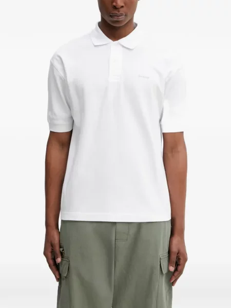 Tricou polo Barbour alb