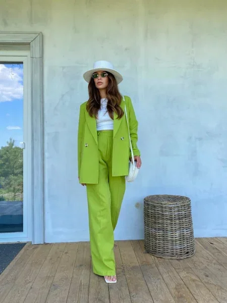 Лляний Блейзер Milirud салатовий