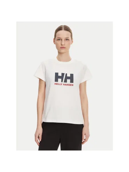 Helly Hansen Majica Logo Regular Fit bela