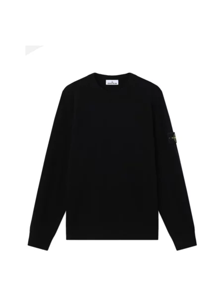 Kardigan Stone Island wełniany z kamieniami czarny