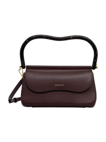 Coccinelle torebka crossbody skórzana brązowa