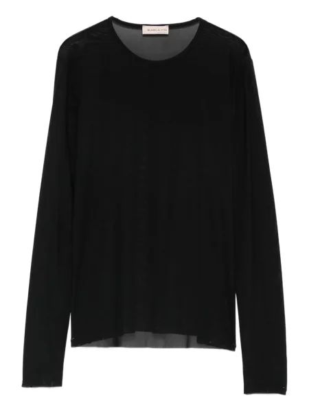 Top Blanca Vita cu decolteu rotund lung negru
