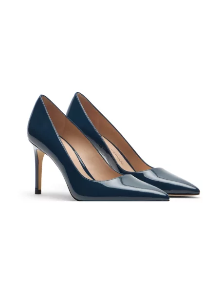 Czółenka Stuart Weitzman skórzana niebieska