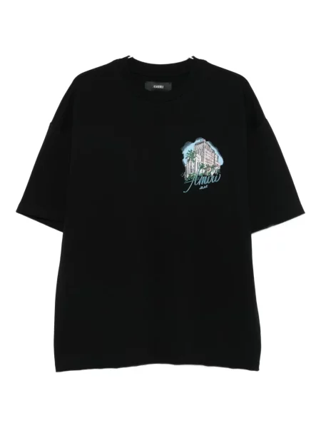 Tricou Amiri cu imagine negru