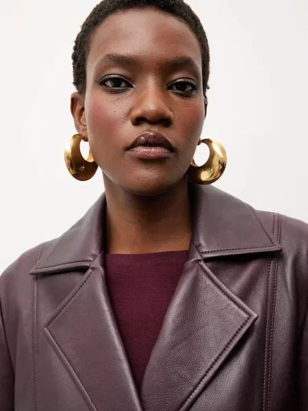 Кожаная куртка Answear.lab бордовая