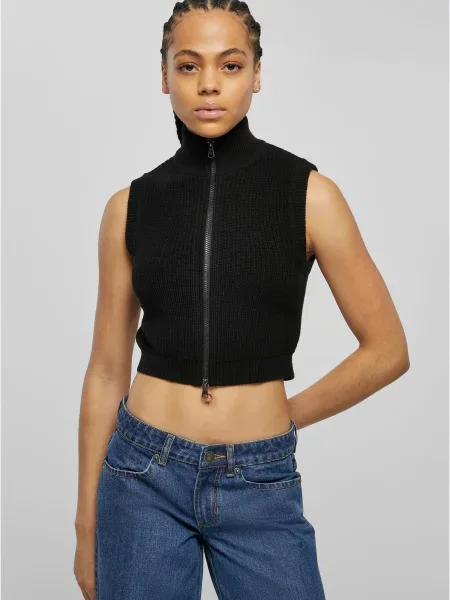 Dzianinowa kamizelka Urban Classics czarna