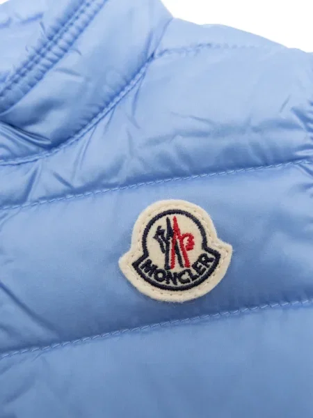 Kamizelka puchowa dziecięca Moncler Enfant niebieska
