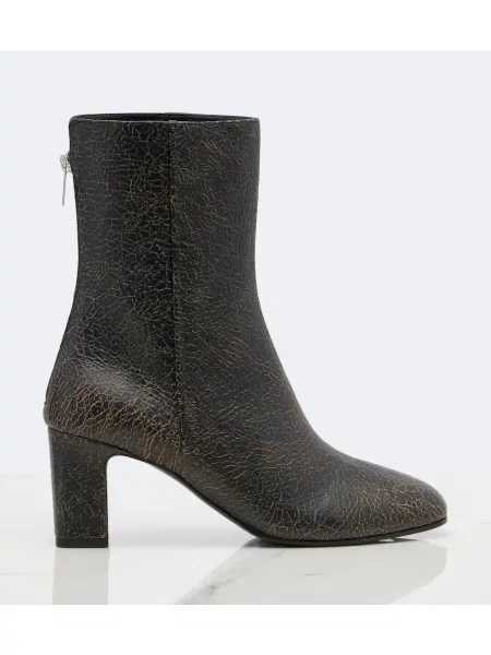 Cizme scurte Jimmy Choo din piele negru