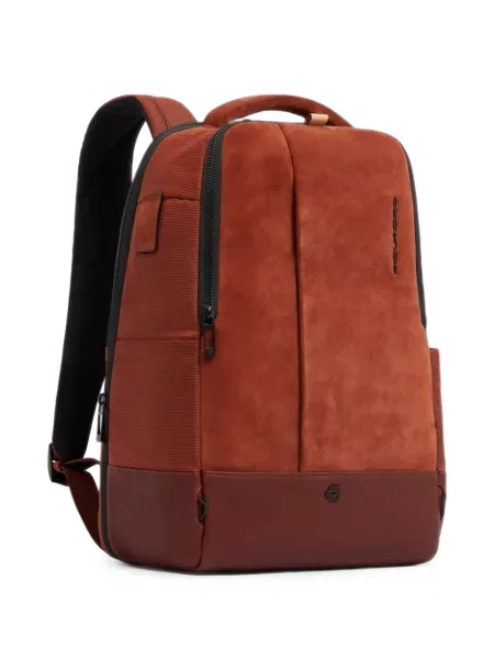 Rucsac Piquadro din piele de căprioară maro