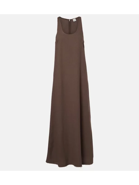 Rochie midi Toteme până la genunchi de costum maro