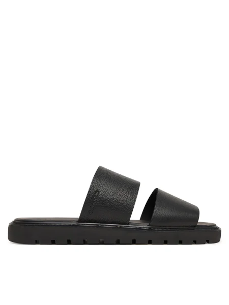 Calvin Klein Papucs Sq Molded Sandal Db Lth fekete