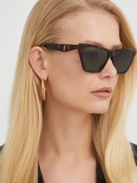 Saint Laurent ochelari de soare femei maro negru