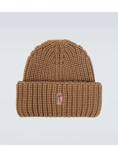 Volnena kapa Moncler Grenoble rjava