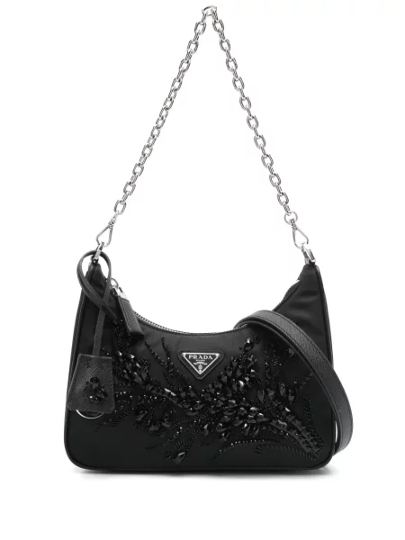Geantă Prada de cristal negru