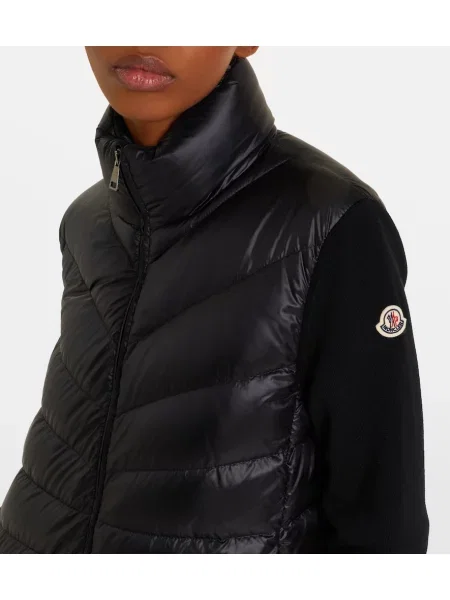 Vlnený kardigán Moncler čierna