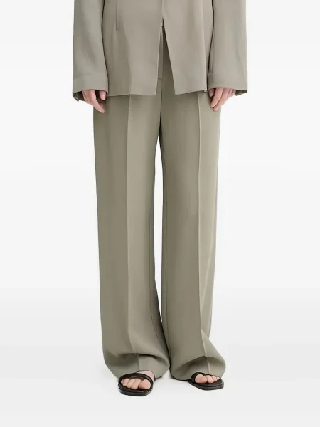 Pantaloni Samsøe Samsøe plisate verde