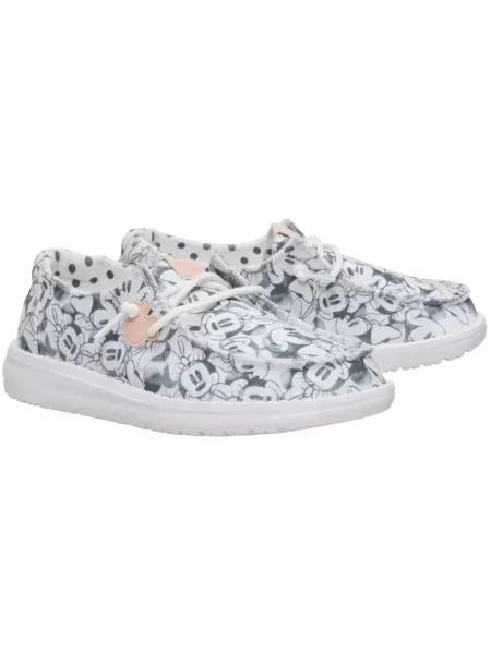 HeyDude Dziecięce Mokasyny Wally Youth Minnie Mouse Print czarne