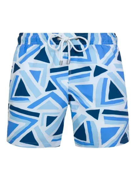 Slip de baie Bluemint cu imagine cu imprimeu geometric albastru
