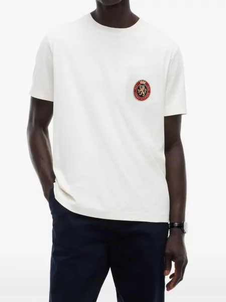 Tricou Tommy Hilfiger cu buzunare aplicate alb