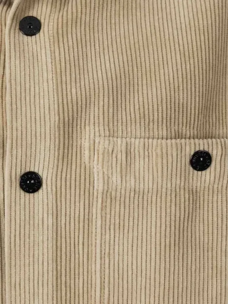 Cămașă Stone Island de catifea cord cu strasuri maro