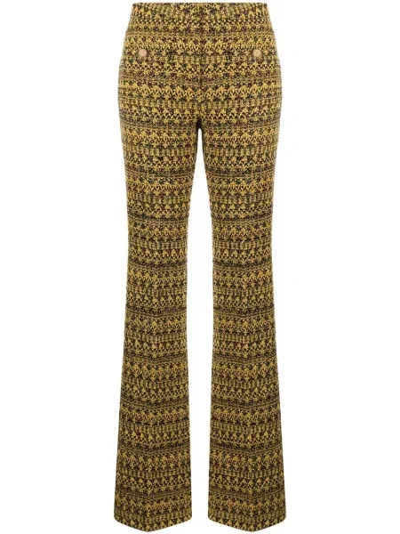 Spodnie Alessandra Rich z nadrukiem żółte