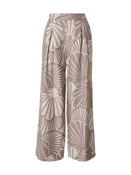 Sublevel Hlače z naborki kapučino / svetlo rjava