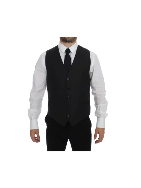 Kamizelka Dolce And Gabbana wełniana elegancka szara