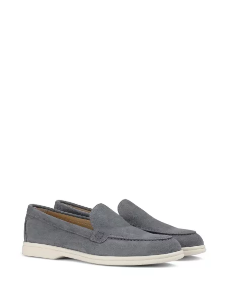 Pantofi loafer Doucal's din piele de căprioară gri