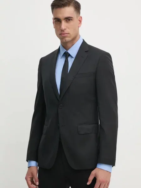 Volnen suknjič BOSS črna