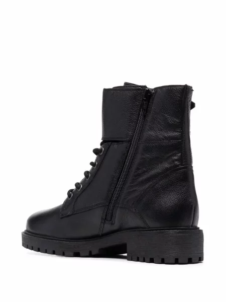 Botine Geox cu șireturi din piele negru
