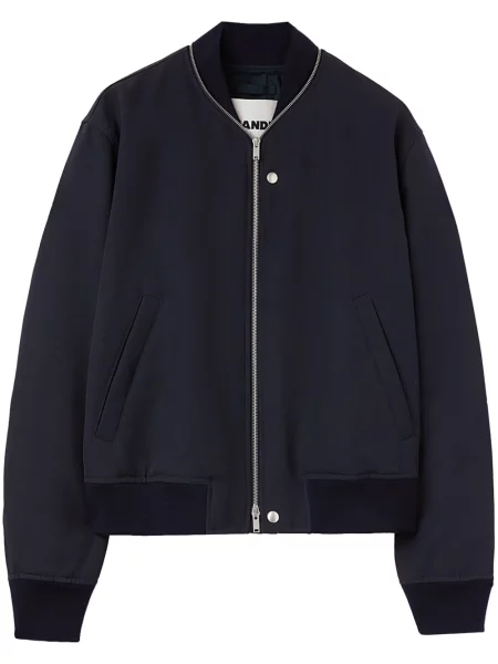 Geacă bomber Jil Sander de lână albastru