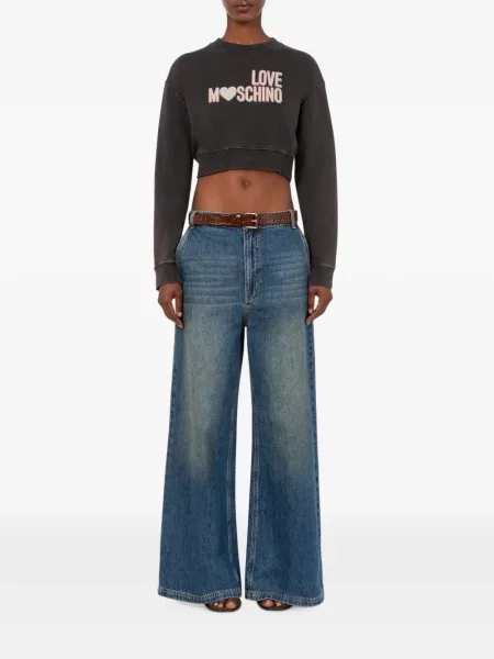 Decupat hanorac Love Moschino gri