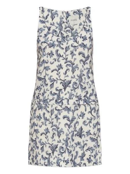Rochie mini Posse cu imagine de costum alb