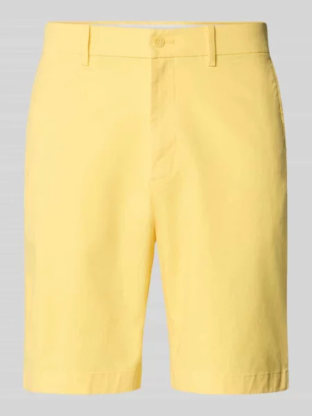 Bermudy o kroju regular fit z mieszanki bawełny Tommy Hilfiger żółte